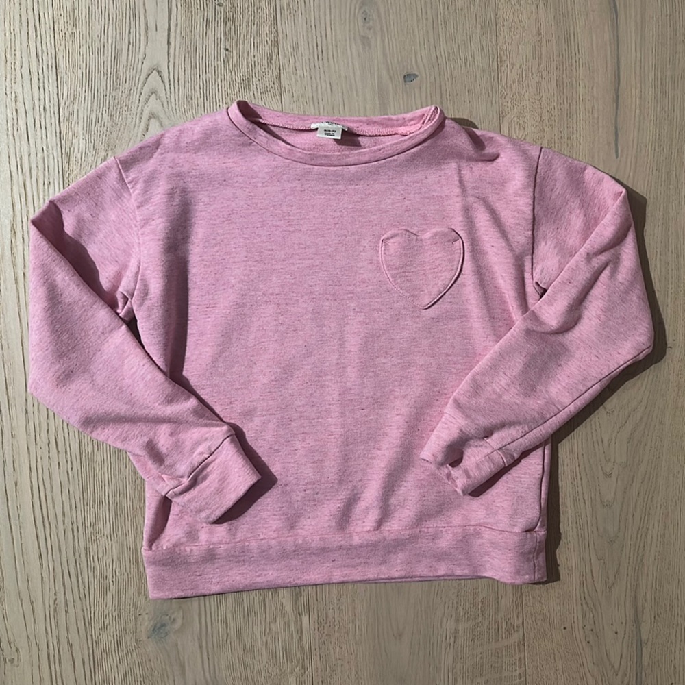 Crewcuts Long Sleeved Top with Pink Heart Pocket